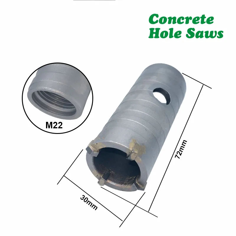 DB01050 – Concrete Hole Saw Core Drill Bit Set (30mm & 35mm, 110mm Length, M22 Adapter) - product detail view