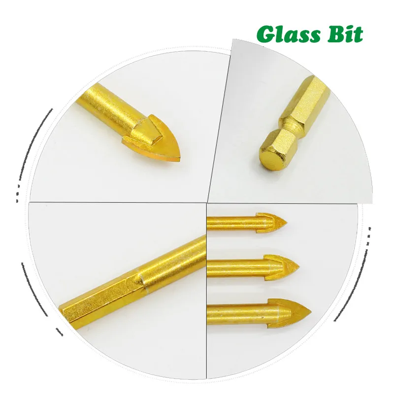 SJ015 – 5-Piece 6mm Titanium-Coated Drill Bit Set with 1/4” Hex Shank - product detail view