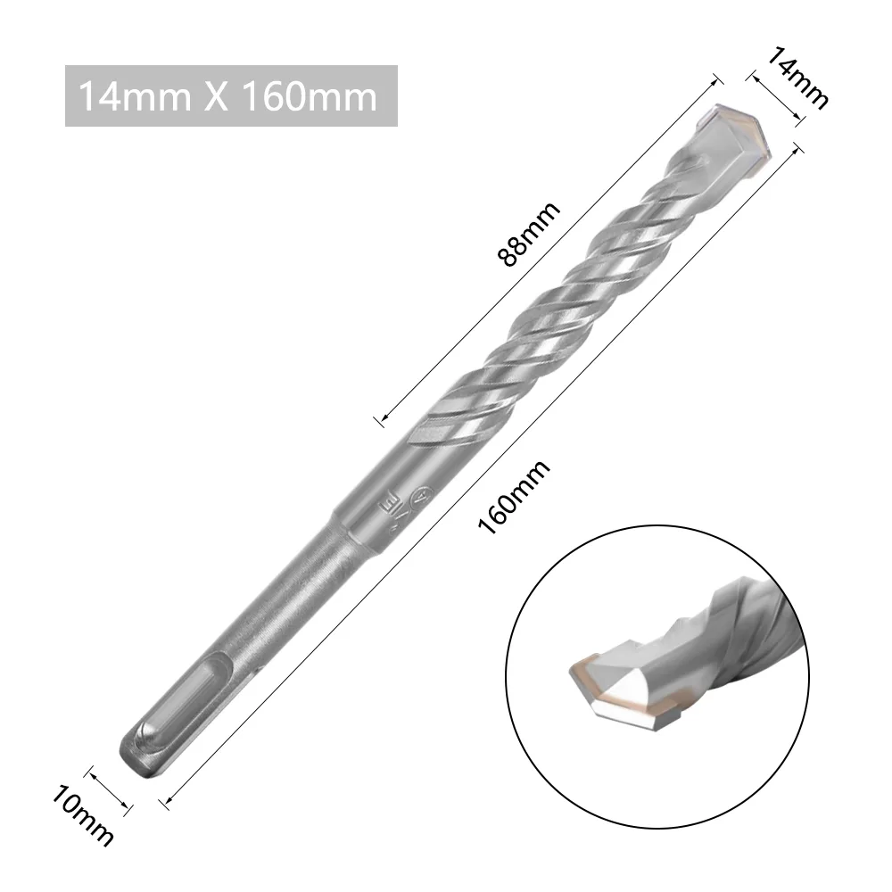 DB0L – SDS Plus Hammer Drill Bit Set for Concrete & Masonry (110mm & 160mm Lengths, 4–14mm Sizes) - product detail view