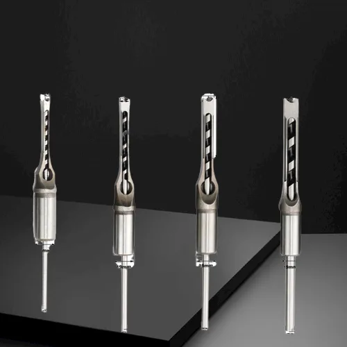 BH014 – 4-Piece Square Mortising Chisel Drill Bit Set for Woodworking