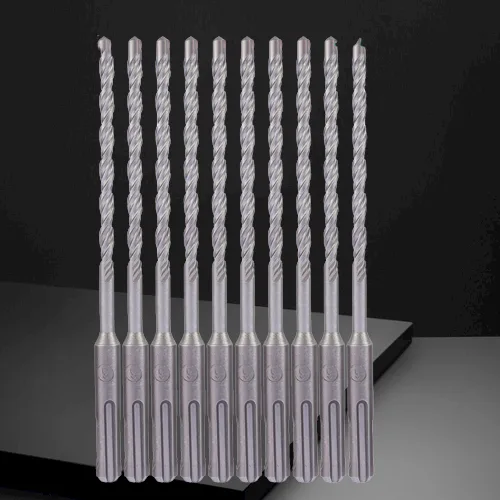 10pcs Electric Hammer Drill Bits Set (4mm to 6mm, 160mm Length)