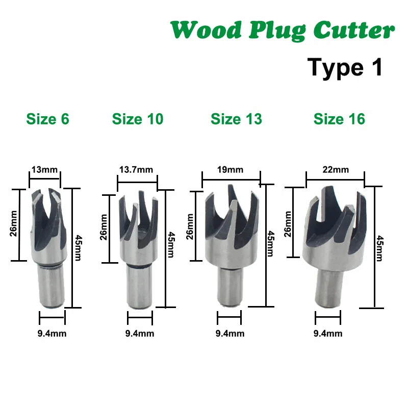 DB03 – Wood Plug Cutter Set – 8-Piece – 1/4” to 5/8” - product detail view