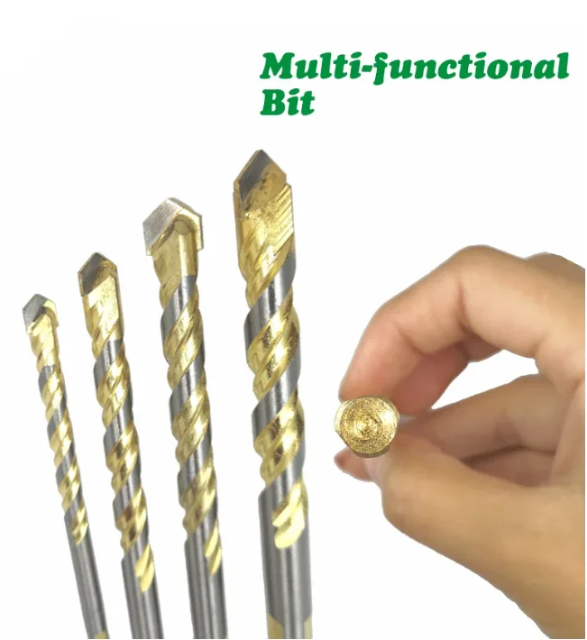 DB071 – Multi-Material Drill Bit Set – 4-Piece – 6mm to 12mm – Triangle Shank - product detail view