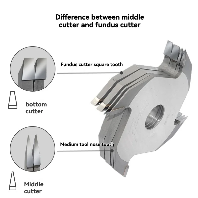 J68 Pioneer finger joint cutter showing middle and bottom cutter tooth profiles