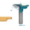 ASM1 2-flute arc tenon router bit with R4 profile and 12.7 mm shank diagram