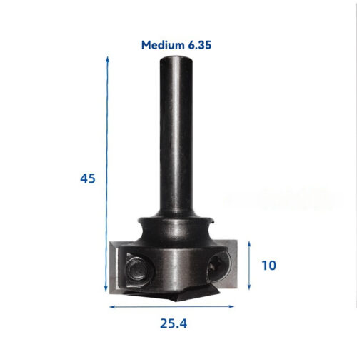 ASM4 – Replaceable Insert Bottom Cleaning Router Bit – 25.4mm Cut, 1/4" (6.35mm) Shank