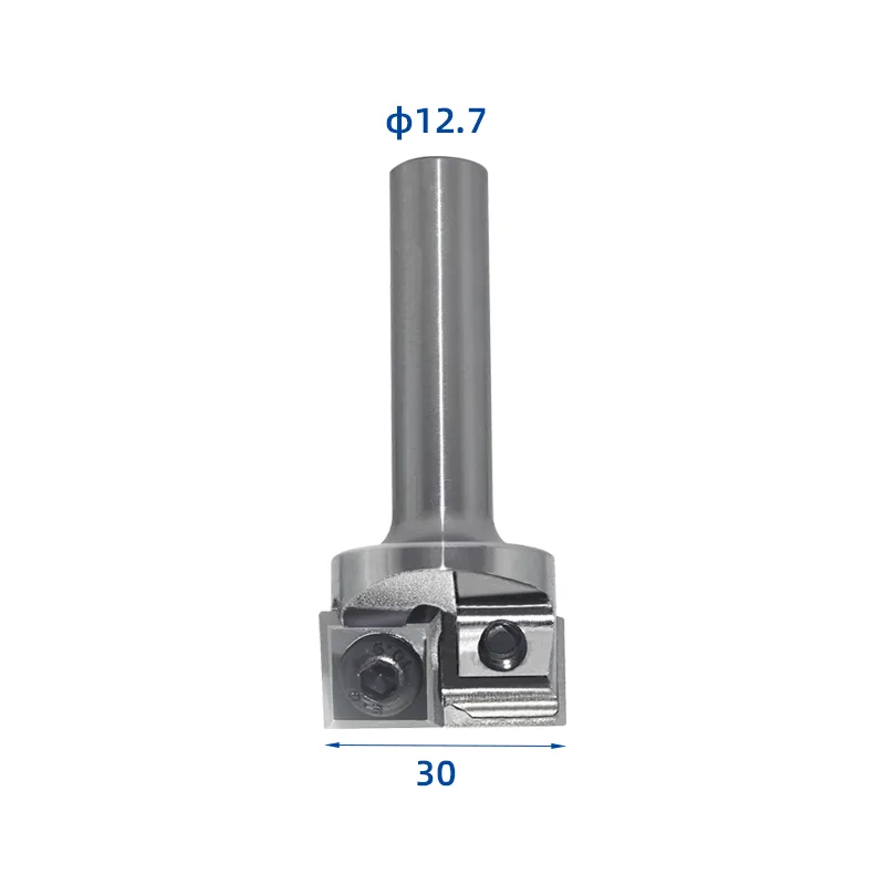 BCFB6 two-flute insert bottom cleaning router bit with 30 mm cut and 1/2 inch shank