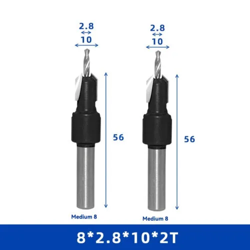 BCRT6 2-Piece 2.8mm Counterbore Drill Bit Set
