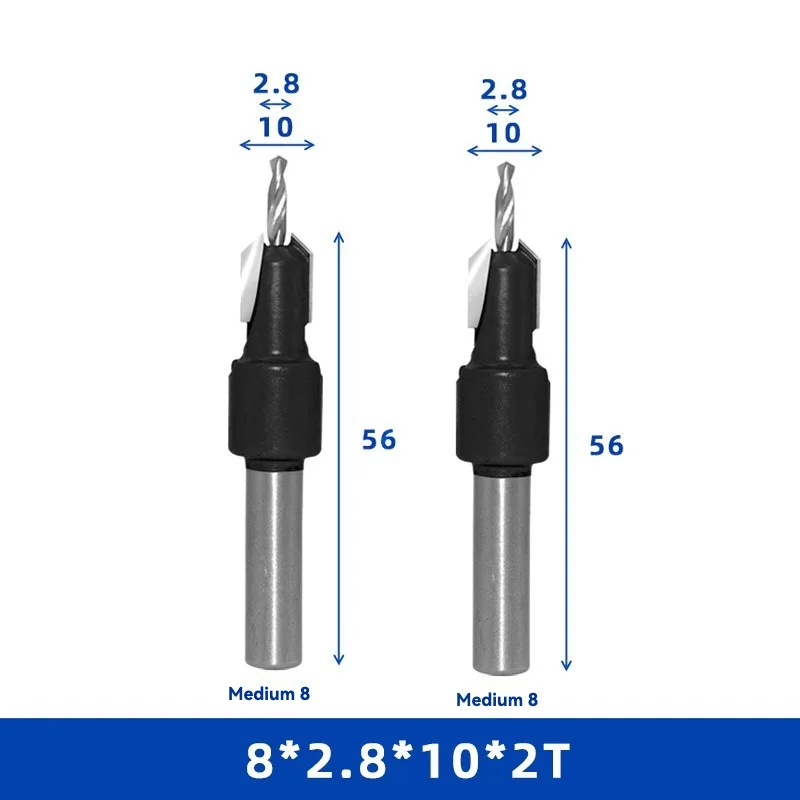 BCRT6 2-Piece 2.8mm Counterbore Drill Bit Set - product detail view