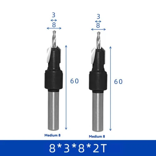 BCRT7 2-Piece 3.0mm Counterbore Drill Bit Set