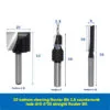 BCRT8 bottom cleaning router bit set with 20 mm bit, counterbore and straight bits