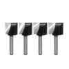 BCRT12 four-piece bottom cleaning router bit set with 20 mm, 22 mm, 24 mm and 25 mm bits