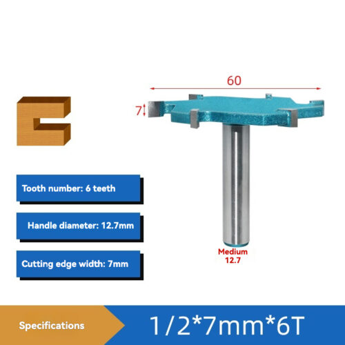 TSC26 – Straight Slot Cutter – 1/2 × 60 × 7mm × 6 Teeth