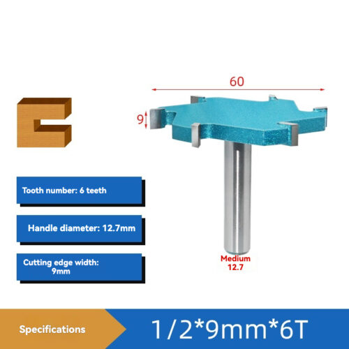 TSC28 – Straight Slot Cutter – 1/2 × 60 × 9mm × 6 Teeth