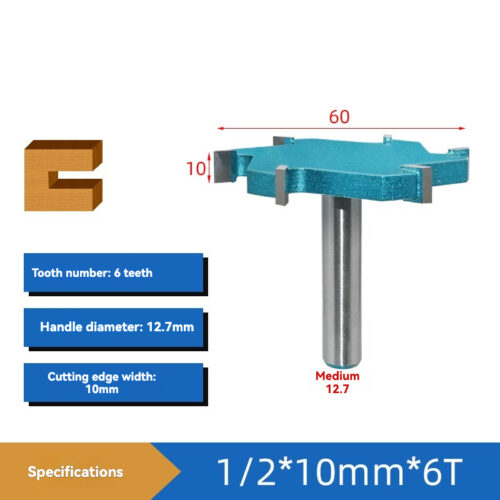 TSC29 – Straight Slot Cutter – 1/2 × 60 × 10mm × 6 Teeth