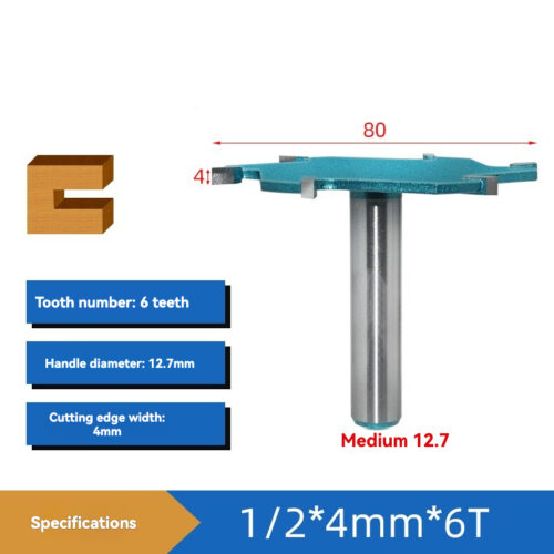 TSC33 – Straight Slot Cutter – 1/2 × 80 × 4mm × 6 Teeth