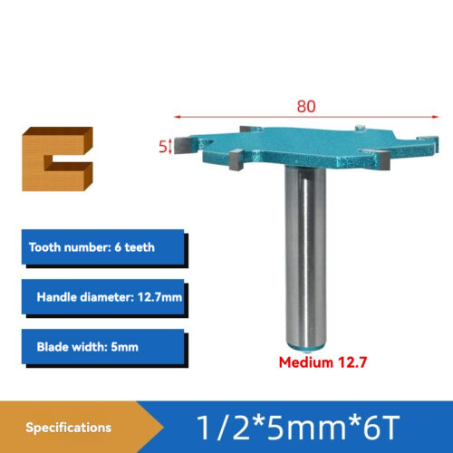 TSC34 – Straight Slot Cutter – 1/2 × 80 × 5mm × 6 Teeth